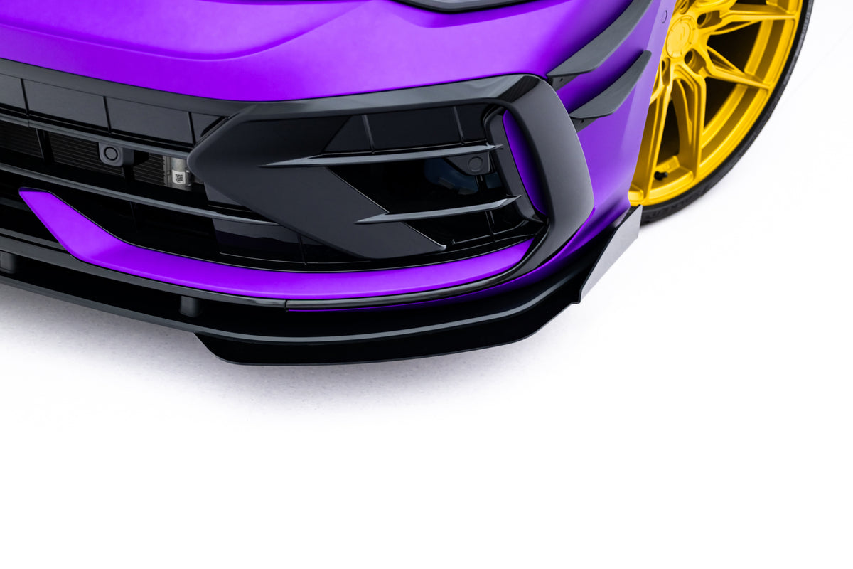 Street Pro Front Splitter + Flaps Volkswagen Golf R Hatchback Mk8 Facelift