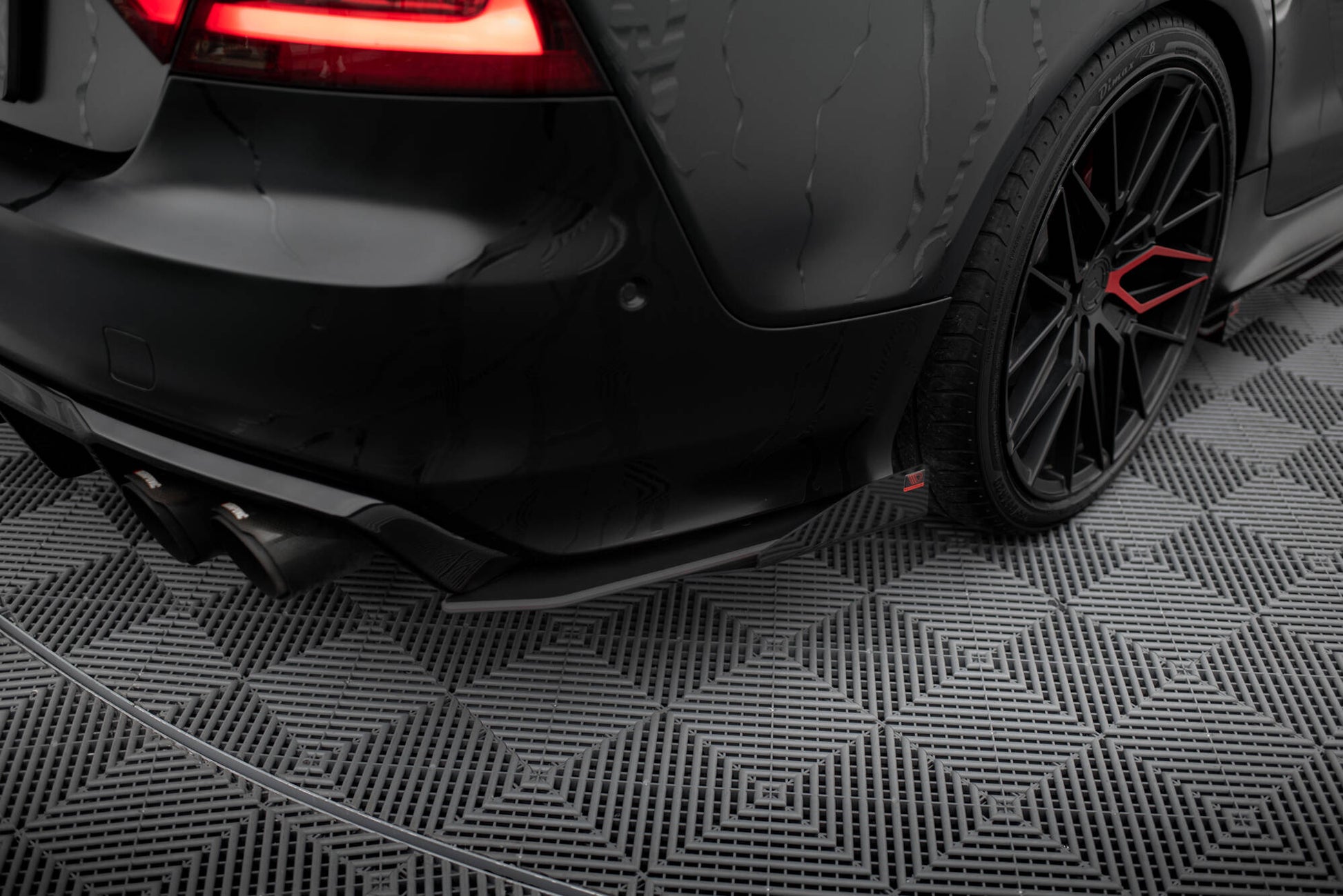 Street Pro Rear Side Splitters + Flaps Audi A7 S-Line C7