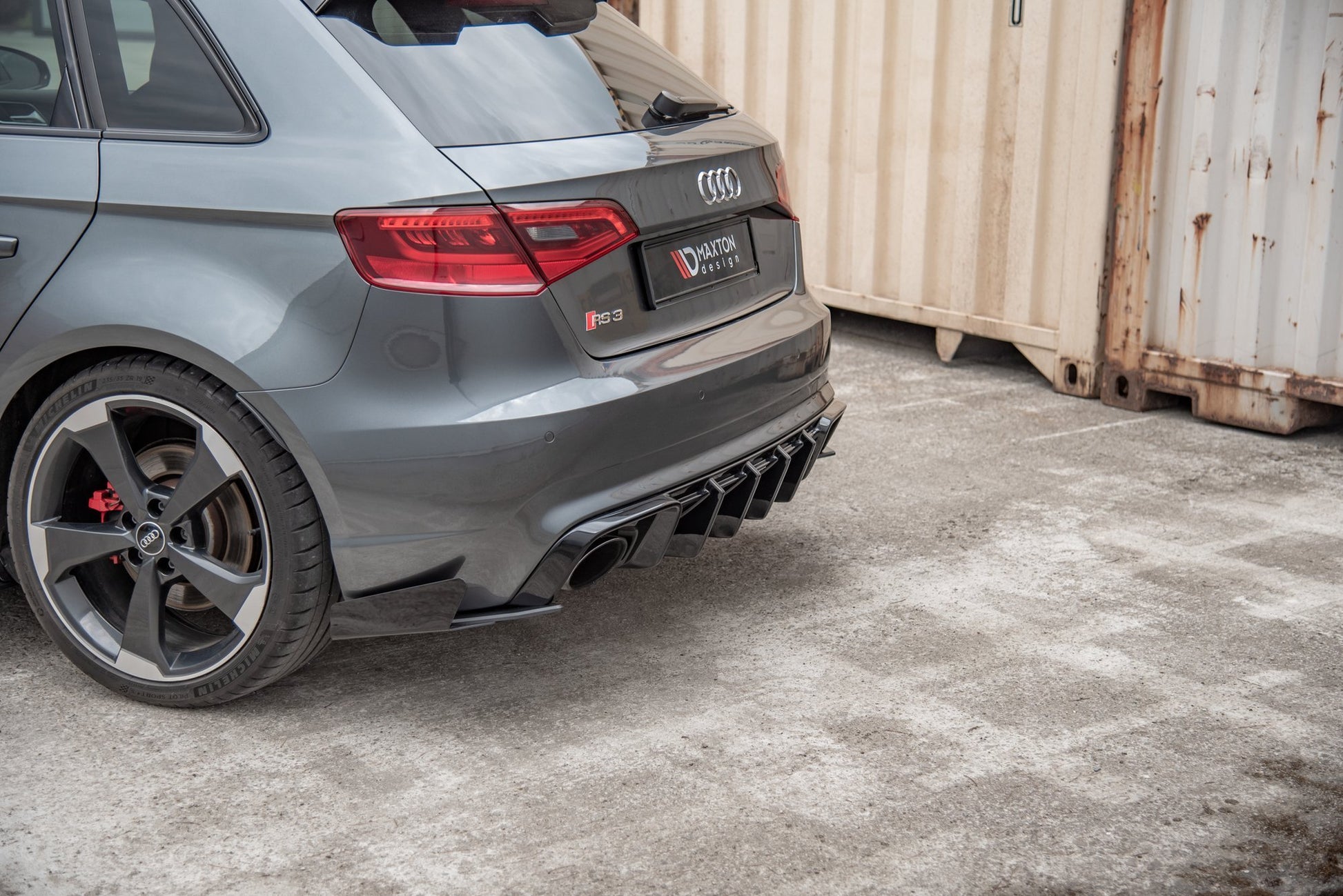 Street Pro Rear Side Splitters + Flaps Audi RS3 8V Sportback