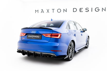 Street Pro Rear Side Splitters + Flaps Audi S3 Sedan 8V