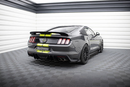 Street Pro Rear Side Splitters + Flaps Ford Mustang GT Mk6