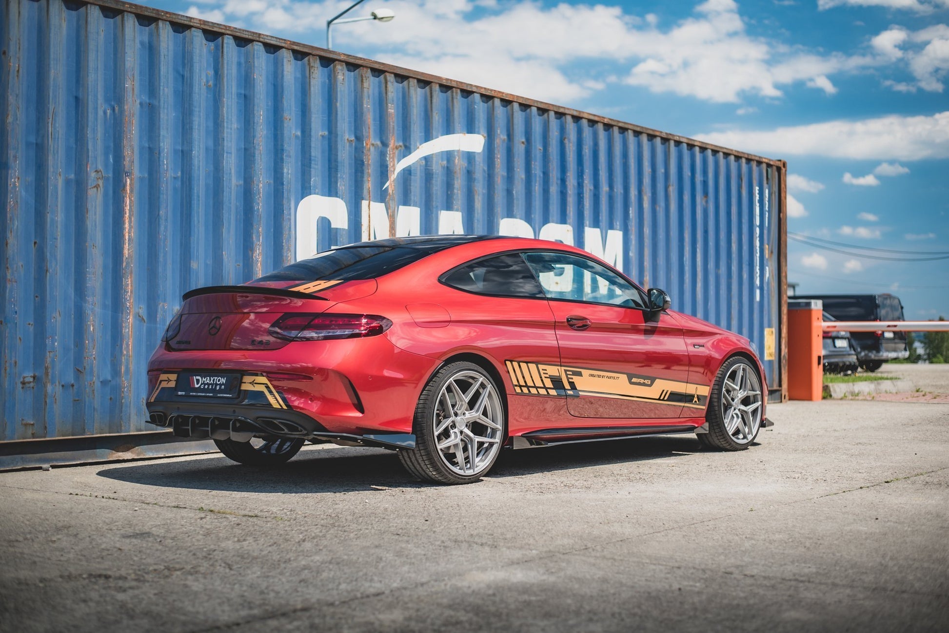 Street Pro Rear Side Splitters + Flaps Mercedes-AMG C43 Coupe C205