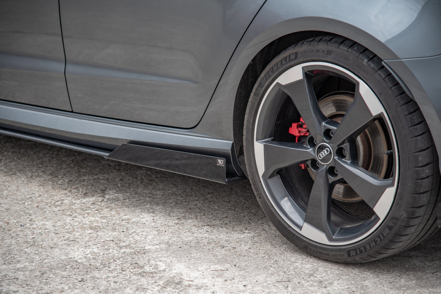 Street Pro Side Skirts Diffusers + Flaps Audi RS3 8V Sportback