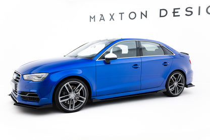 Street Pro Side Skirts Diffusers + Flaps Audi S3 / A3 S-Line Sedan 8V