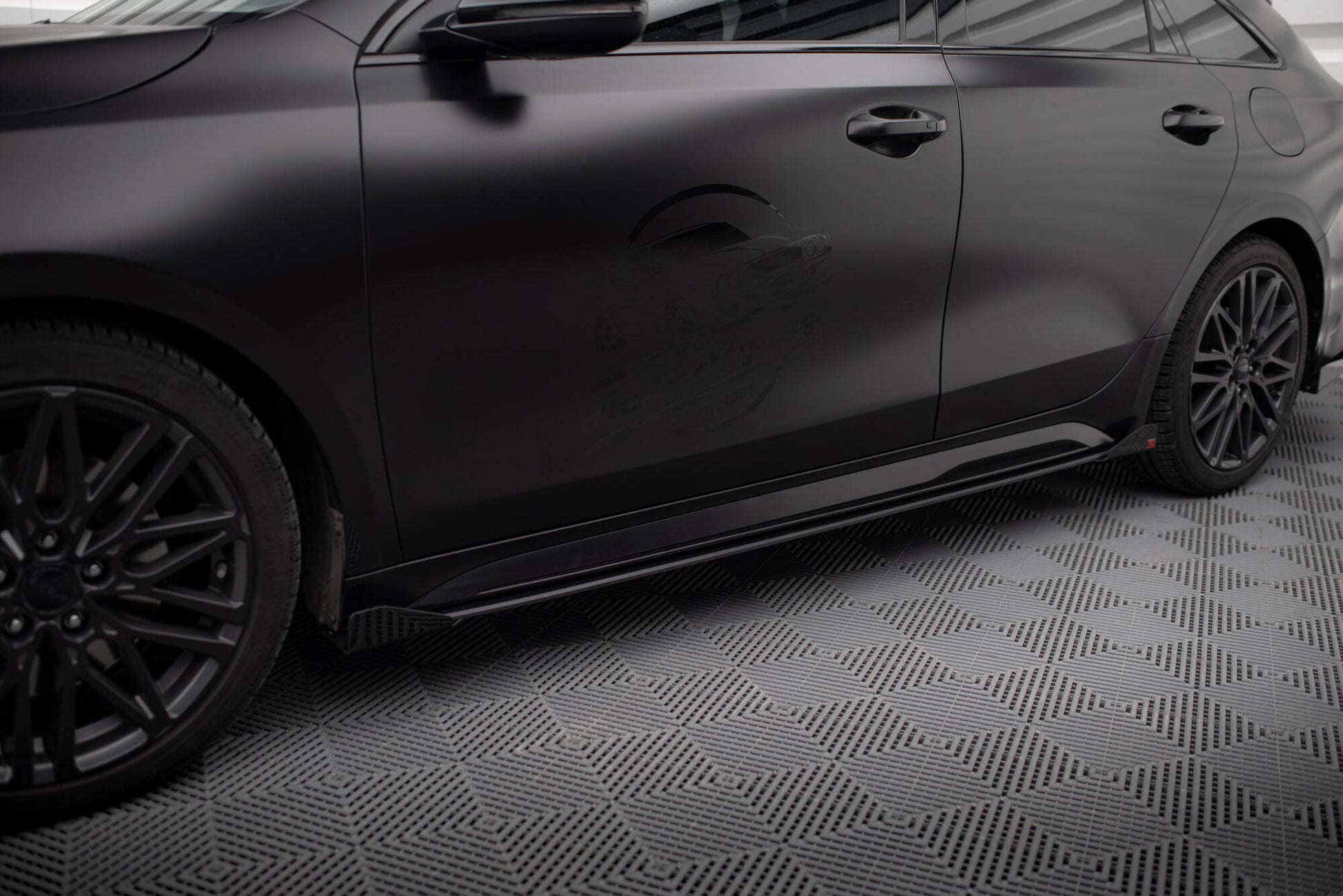 Street Pro Side Skirts Diffusers + Flaps Kia Proceed GT / GT-Line Mk1 Facelift / Ceed GT Mk3 Facelift