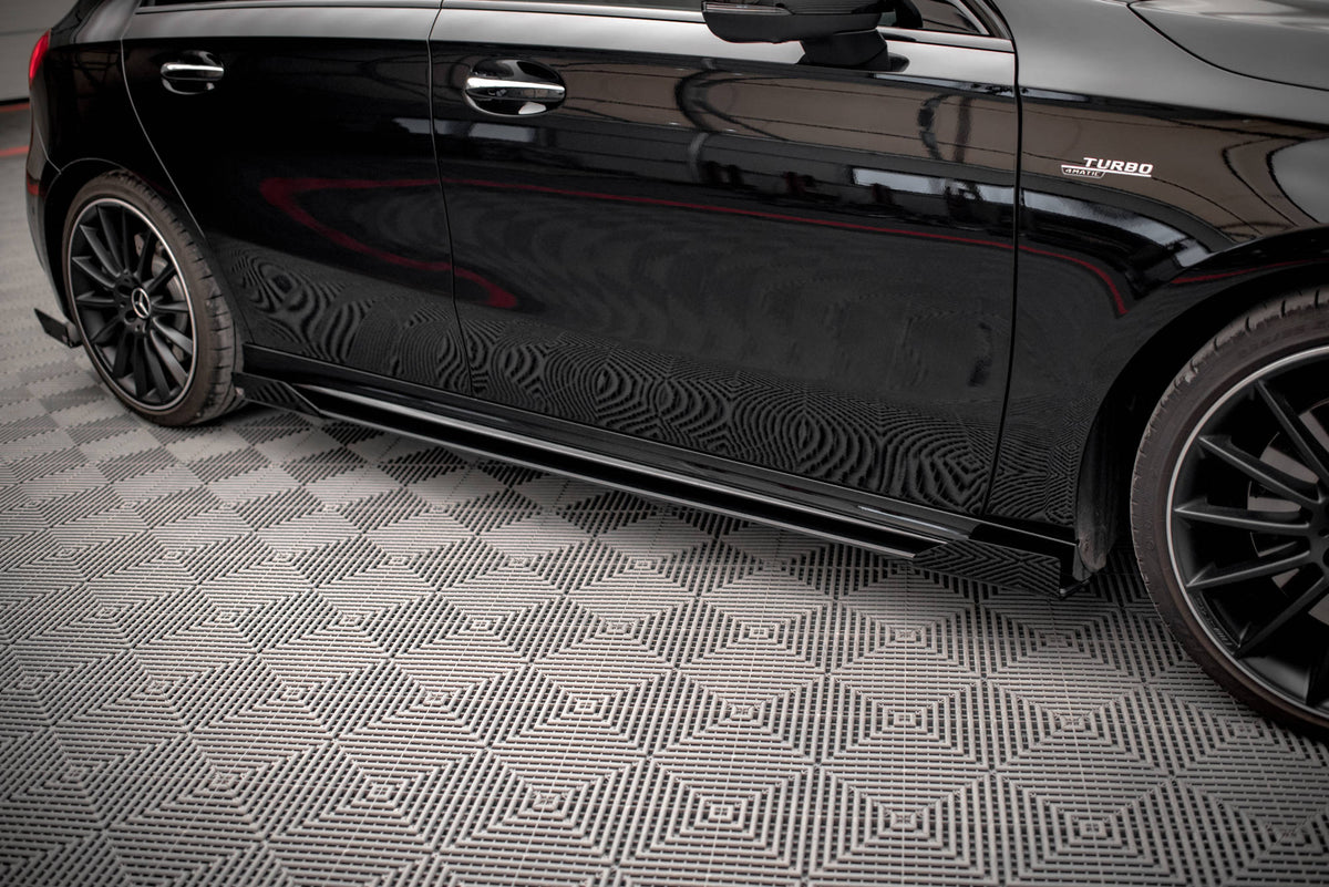 Street Pro Side Skirts Diffusers + Flaps Mercedes A35 AMG / AMG-Line Aero Pack W177