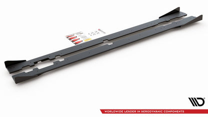 Street Pro Side Skirts Diffusers + Flaps Mercedes-AMG C43 / AMG-Line Coupe C205