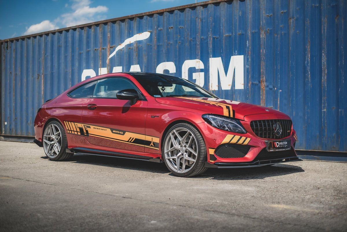 Street Pro Side Skirts Diffusers + Flaps Mercedes-AMG C43 / AMG-Line Coupe C205