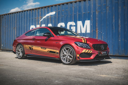 Street Pro Side Skirts Diffusers + Flaps Mercedes-AMG C43 / AMG-Line Coupe C205