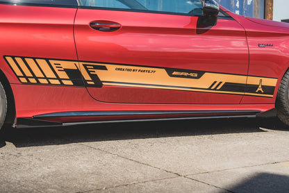 Street Pro Side Skirts Diffusers + Flaps Mercedes-AMG C43 / AMG-Line Coupe C205