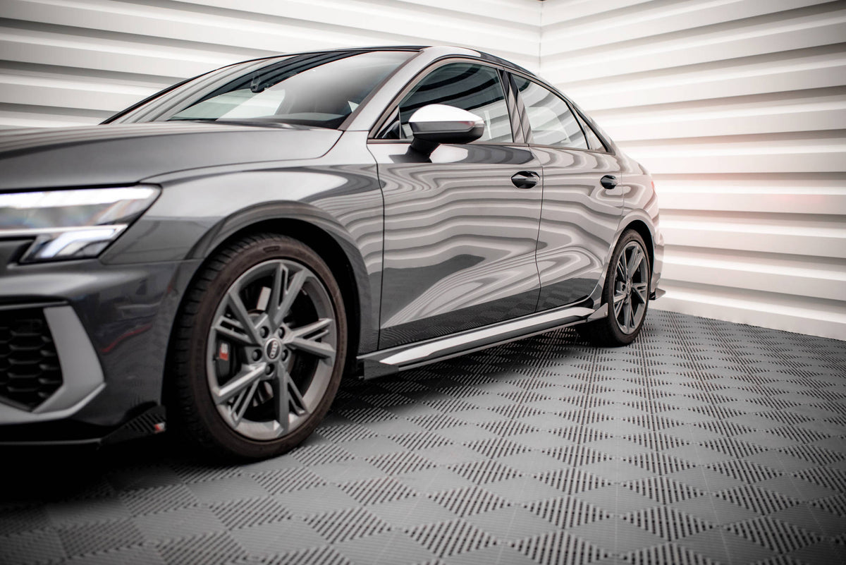 Street Pro Side Skirts Diffusers + Flaps V.1 Audi S3 / A3 S-Line 8Y / 8Y Facelift