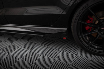 Street Pro Side Skirts Diffusers V.1 + Flaps Audi RS3 Sedan 8V Facelift