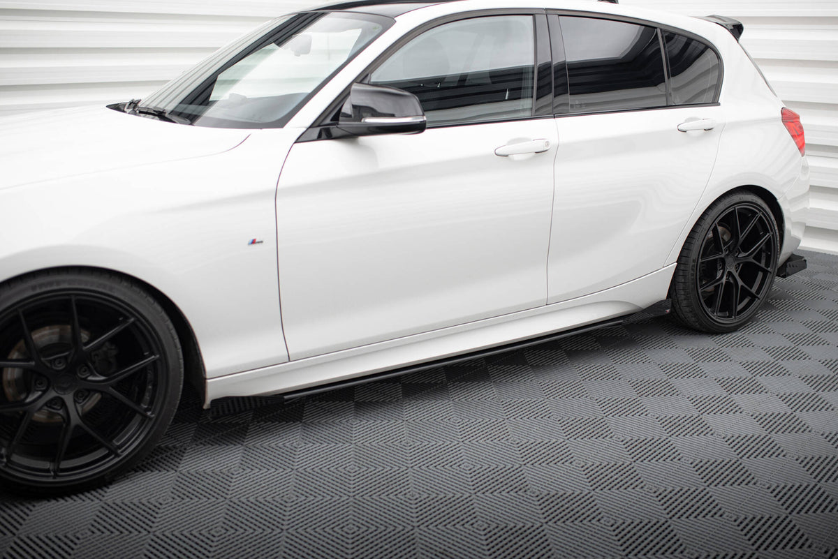 Street Pro Side Skirts Diffusers V.2 + Flaps for BMW 1 F20 M135i / M140i / M-Pack